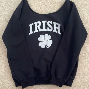 Irish off the shoulder sweatshirt